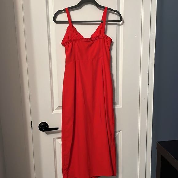 Red midi topshop dress - Picture 4 of 5